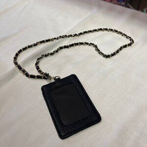 Leather Card holder, Chain strap